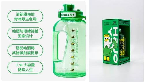 青島啤酒博物館x噸噸bottled joy聯名水杯 吸啤笑臉 ,熱度十足